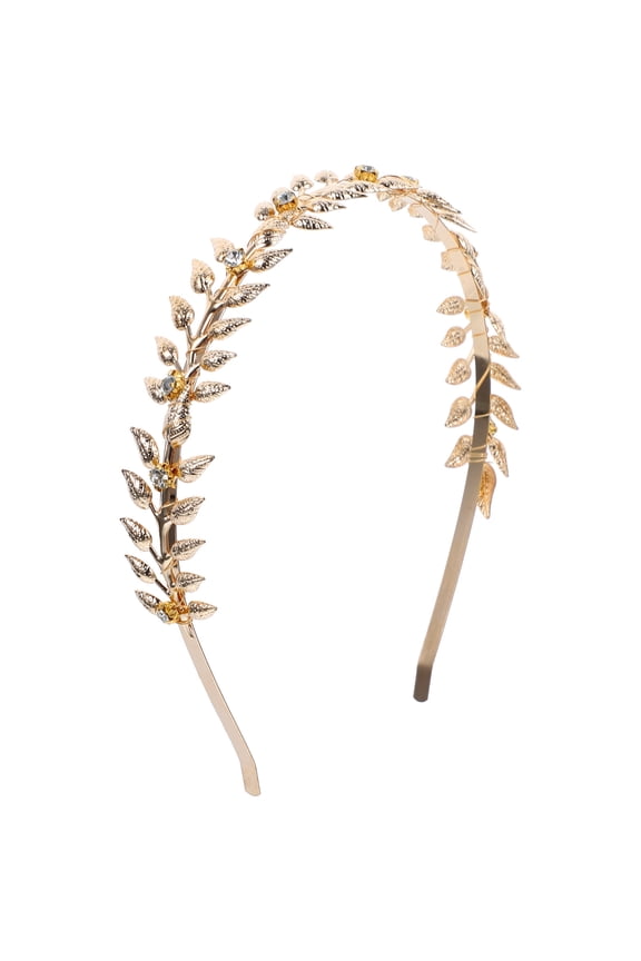 Golden Hairband Bridal Headwear, Elegant Wedding Accessory for Special Occasions and Formal Events