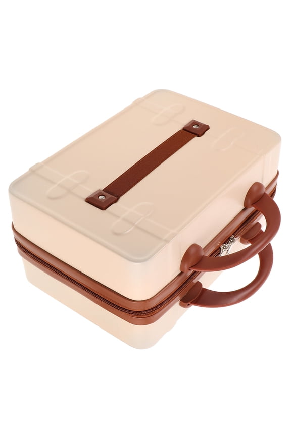 Compact Vintage Makeup Suitcase ABS Material Portable Cosmetic Storage