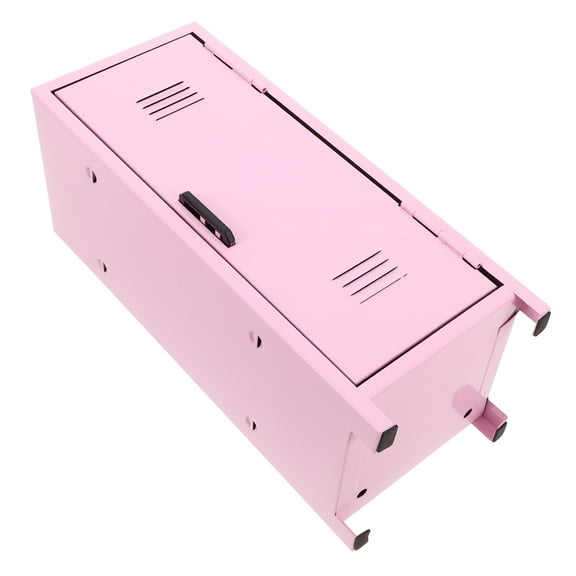 OFFIGAM Makeup Desk Organizer Pink Metal Storage For Women In Bedroom 1Pcs