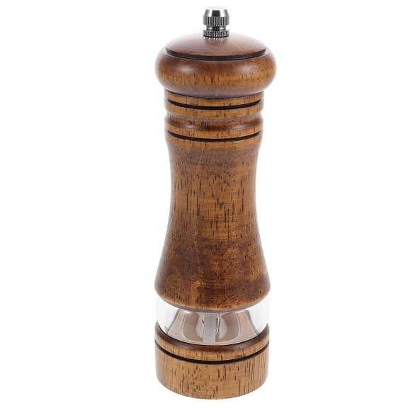 OFFIGAM Hand Operated Pepper Mill Spice Grinder Acrylic Rustic Style 1Pack