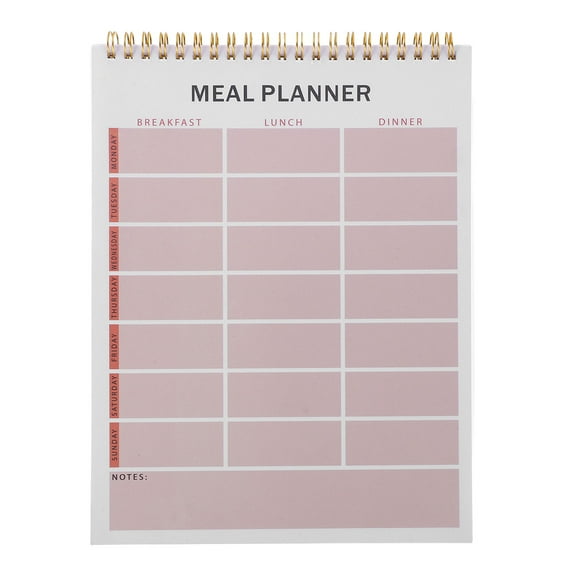 OFFIGAM Meal Prep Planner Notebook Spiral Bound Paper For Grocery List Organization 1Pack