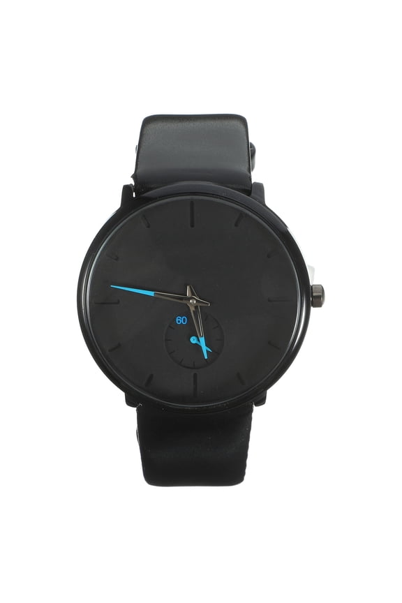 Mens Waterproof Black Fashion Quartz Watch Ultra Thin Case Luminous Minimalist Design Silent Movement