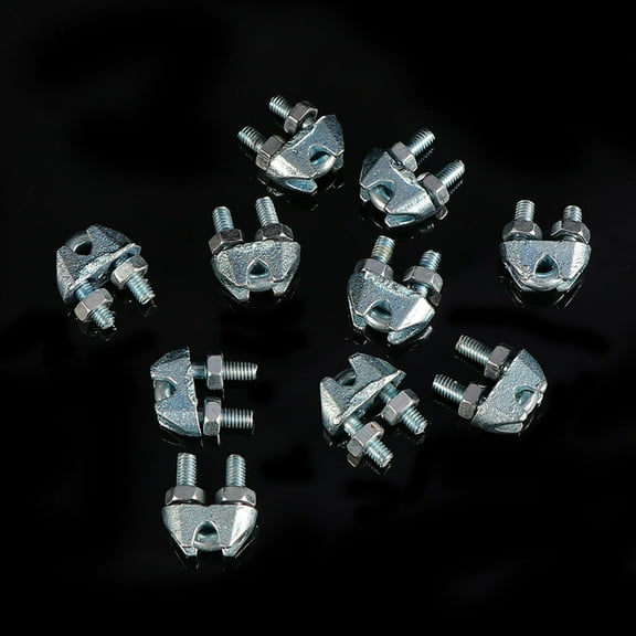 OFFIGAM Metal Cable Clips, 24Pcs Cable Clamps for Guardrail Systems, Malleable Iron Wire Holders