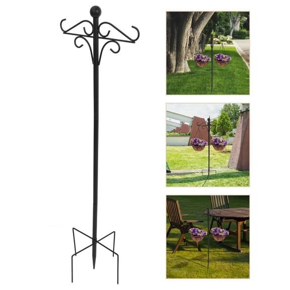 OFFIGAM Metal Shepherds Hook For Hanging Plants In Outdoor Yard 1Set