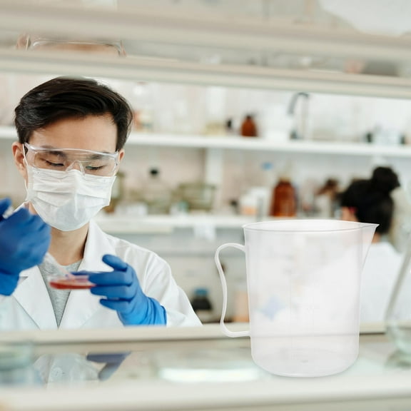 OFFIGAM White Plastic Measuring Cup 1 Piece 100ml Milliliter for Laboratory and Industrial Use