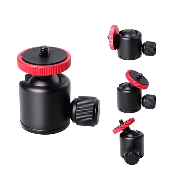 OFFIGAM Mini Ball Head Aluminum Alloy Tripod Ballhead for Camera with 360 Degree Rotation in Black