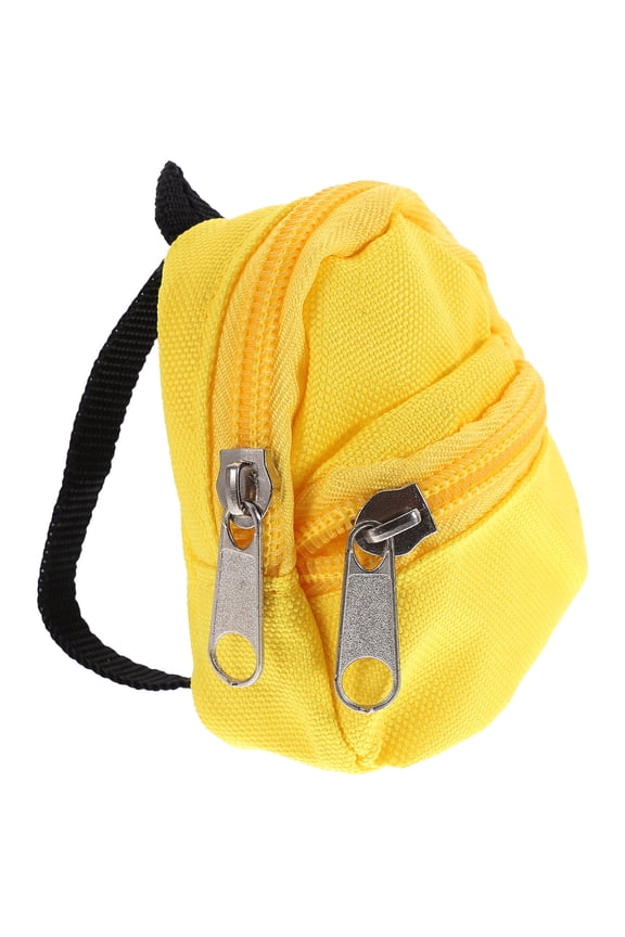 Mini Backpack Model Mini House Accessory Yellow Cloth 1Pcs