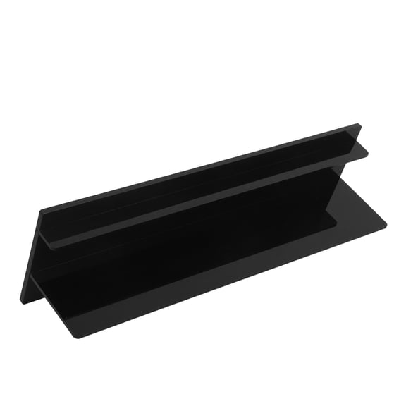 OFFIGAM Black Acrylic Vinyl Record Display Stand for Tabletop Storage and Book Organizer