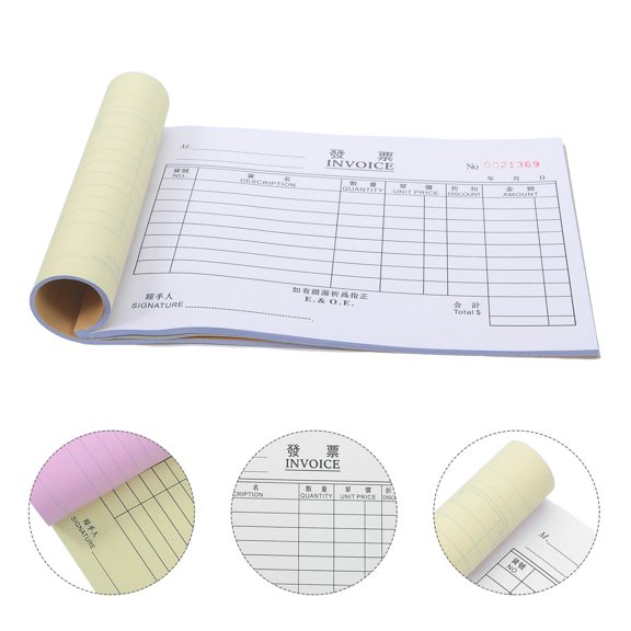 OFFIGAM Multi Color Receipt Pad for Business with Clear Duplicate Copies and Standardized Fields