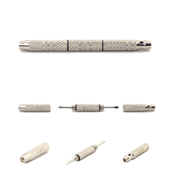 OFFIGAM Multi Function Plated Silver Hand Tools Cross Screwdriver for Glasses and Phone Repair