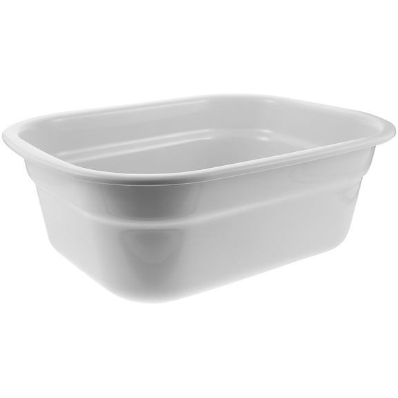 OFFIGAM Large Beige Plastic Wash Basin, Thick Multi-Purpose Utility Tub for Home, Outdoor, Camping, Laundry and Cleaning