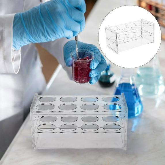 OFFIGAM Acrylic Sampling Vial Rack Holder, Clear Structure, 1 Piece ...