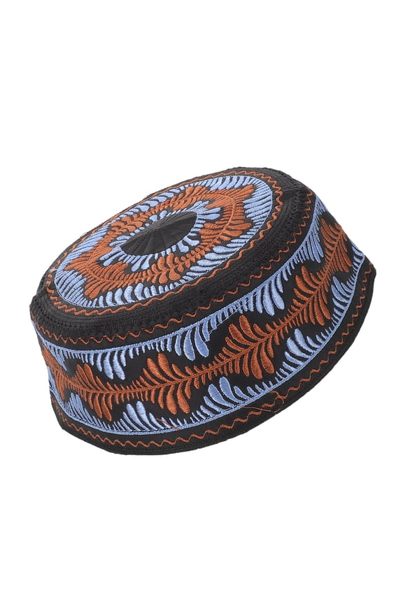 Kids Muslim Prayer Cap with Detailed Embroidery, Comfortable Multi-Use Hat for Daily Wear and Eid Celebrations