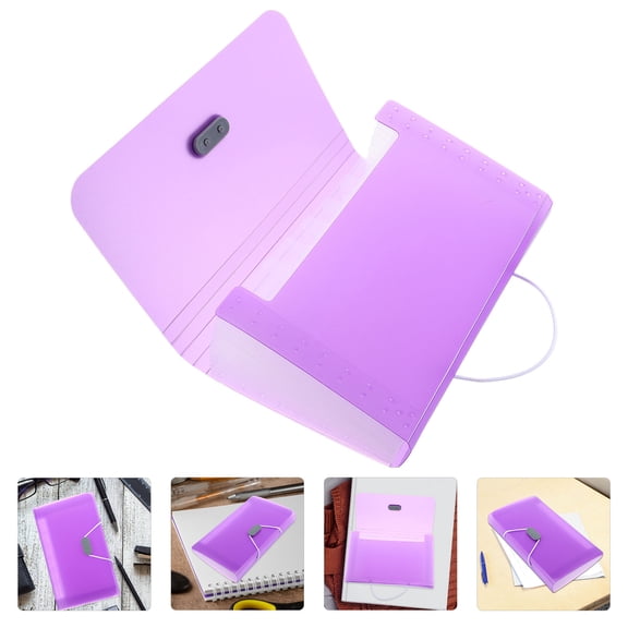 OFFIGAM Multi Pocket File Organizer Accordion Folder Purple Large Capacity Document Holder