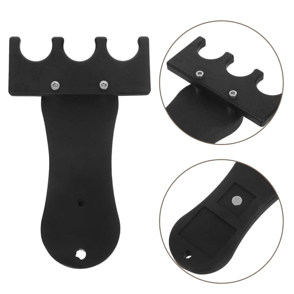OFFIGAM Multifunctional Black Billiard Cue Stick Holder with Foldable Design Durable Plastic Iron for Billiards 3 Holes