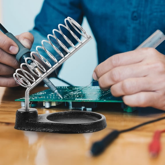 OFFIGAM Multifunctional Black Soldering Iron Station for Soldering and Wood Burning
