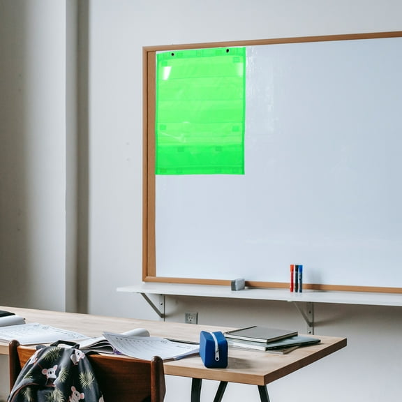 OFFIGAM Multifunctional Clear Wall Mount Pocket Chart Organizer for Classroom and Office Storage