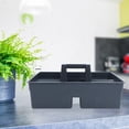 thumbnail image 1 of OFFIGAM Plastic Cleaning Supplies Basket with Handle, Dark Color Storage Organizer for Easy Carry and Cleaning Tasks, 1 of 6