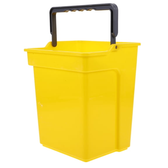 OFFIGAM Multipurpose Plastic Mop Bucket with Handle Yellow Ideal for Home and Office Cleaning