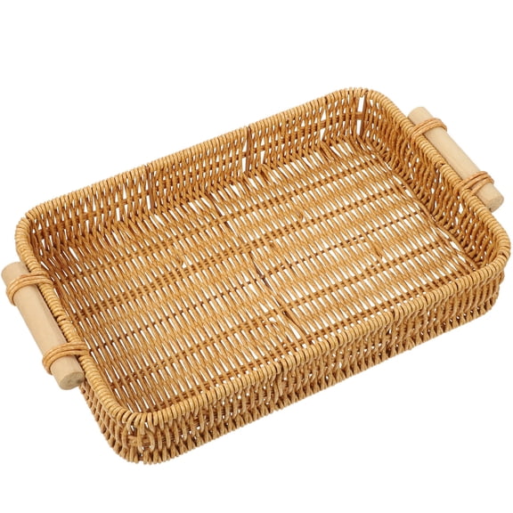 OFFIGAM Natural Woven Storage Basket for Kitchen Organization, Stylish Khaki Color, and Multipurpose, 1 Piece