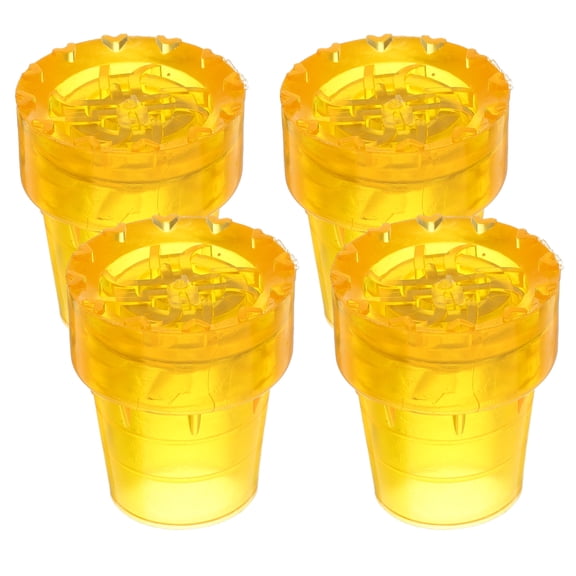 OFFIGAM Yellow Rubber Crutch Tips for Saxophone, Nonskid Design Fits Most Trekking Poles, 4 Pieces