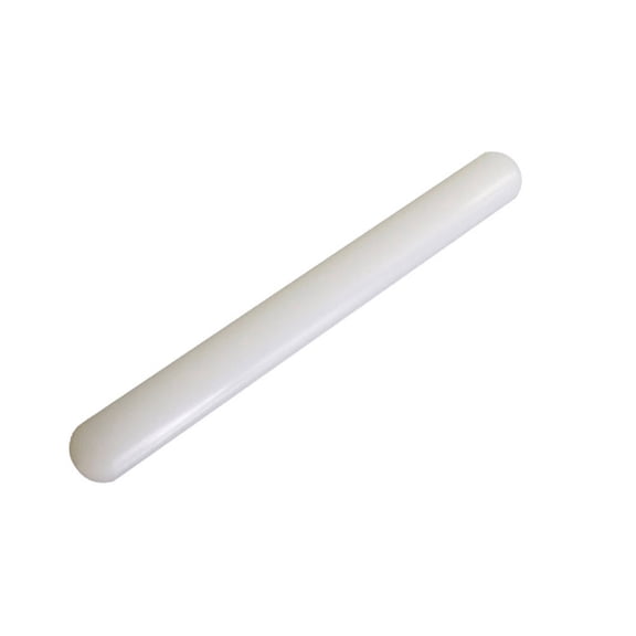 OFFIGAM White Non-Stick Plastic Rolling Pin with Sturdy Handles, Perfect , Dough, and Noodles, Easy to Clean Kitchen Tool