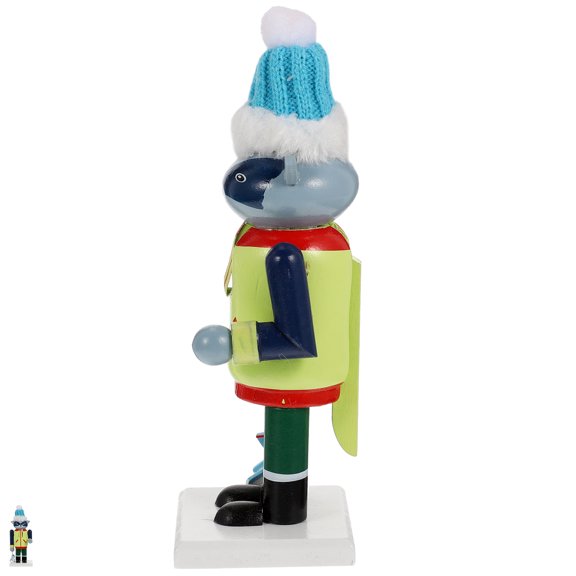 OFFIGAM Nutcracker Christmas Tree Ornament 1Pack 7x6x18cm Wood Animal Figure for Holiday