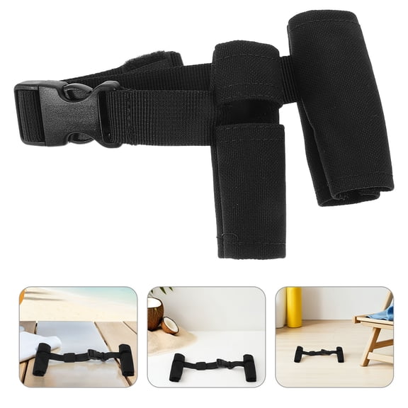 OFFIGAM Scuba Diving Lanyard with Adjustable Black Nylon Chest Sternum Strap, Safety Gear for Underwater Activities, 1 Set