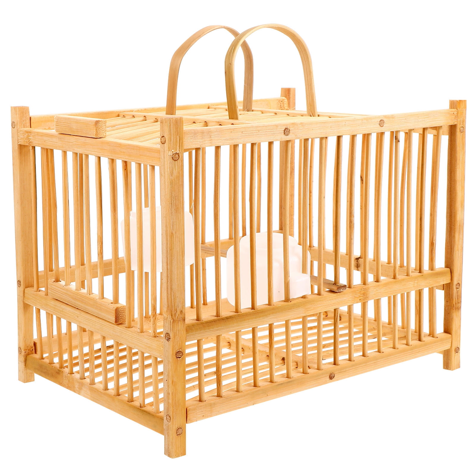 OFFIGAM Cage Double Layer Orange Bird Cage with Stand and Spacious for Small Birds