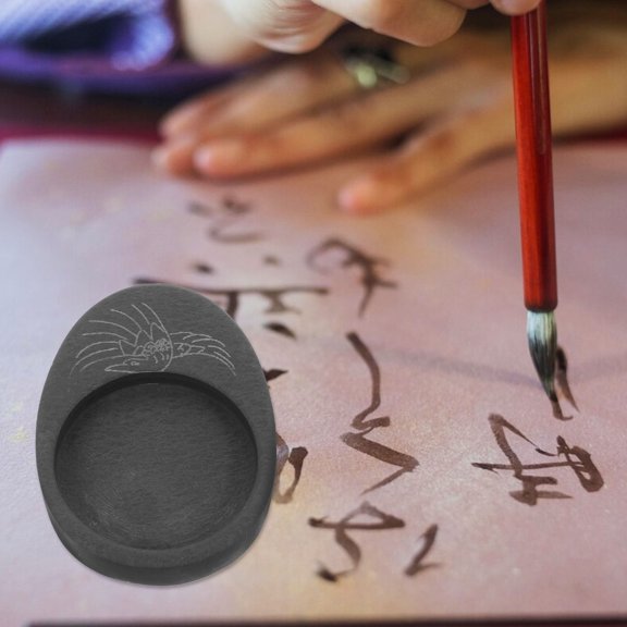 OFFIGAM Painting Inkslab Ink Stone in Black with Retro Color and Practical Use for Drawing and Writing