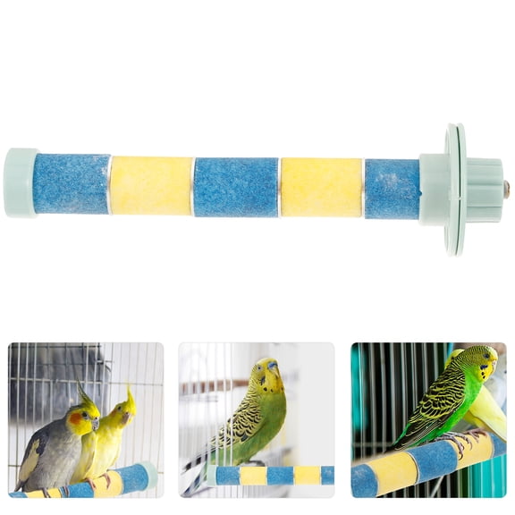OFFIGAM Natural Quartz Stone Parakeet Perch and Bird Grinding Stick for Pet Birds, and