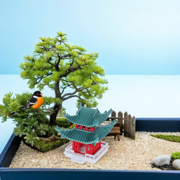 OFFIGAM Handcrafted Red Pla Ancient Architecture Model Kit for Home Decor and Educational Display