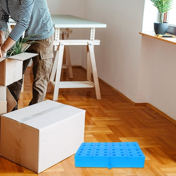 OFFIGAM Blue Plastic Floor Risers Platform Waterproof Perforated Pallet for Warehouse Storage