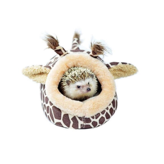 OFFIGAM Small Animal Bed Giraffe Shape Warm Cushion for Hamster Squirrel Mice