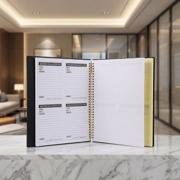OFFIGAM Office Phone Message Book Carbonless Duplicate Forms Black Paper