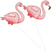 OFFIGAM Flamingo Garden Stakes - Set of 2 Iron Lawn Ornaments for Outdoor Yard Decoration and Garden