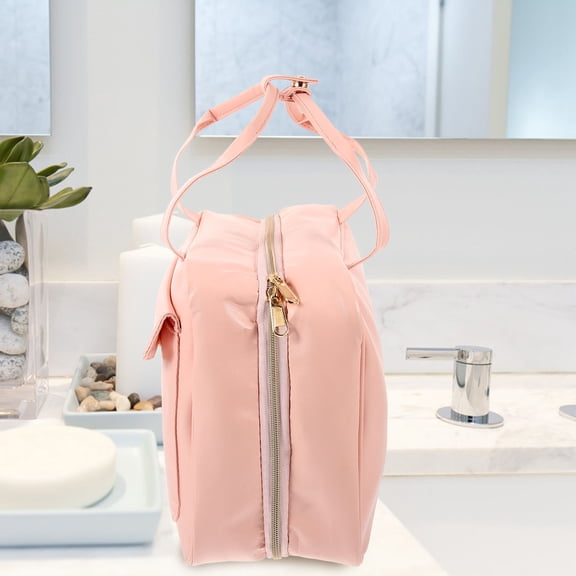 OFFIGAM PU Hanging Toiletry Bag for Travel, Bathroom, and Storage with Large Capacity and Multi-Functional Design