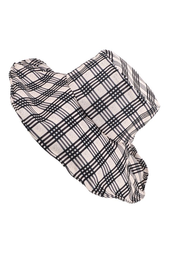 Plaid Sunshade Hat with Wide Brim Foldable Breathable Uv Protection for Hiking and Beach