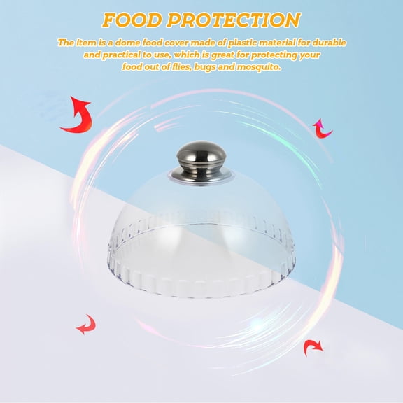 OFFIGAM Plastic Cake Tray Cover Clear Dome Design for Dessert Protection and Kitchen Display