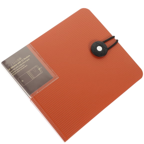 OFFIGAM Red Plastic CD Storage Binder with 12 Disc Capacity, Replaceable Labels, Case for Organizing CDs and DVDs
