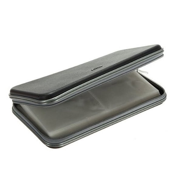 OFFIGAM Plastic Cd Storage Case Black 80 Disc Holder Portable Zipper Closure Organizer