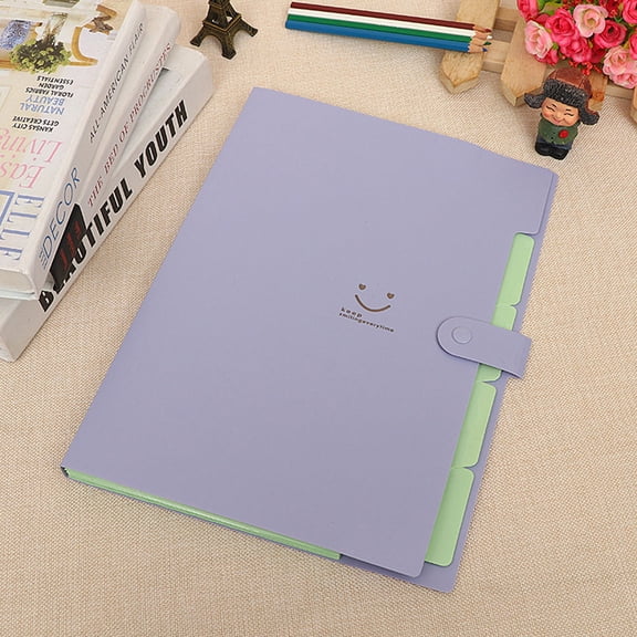 OFFIGAM Plastic File Folder Violet Document Organizer for Office and School Use, 1 Set and Lightweight