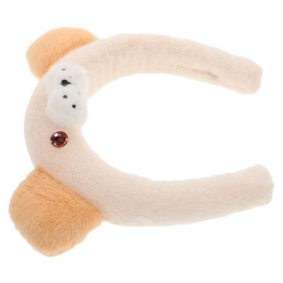 OFFIGAM Plush Dog Ear Headband with Big Nose Design Soft Comfortable Hair Accessory for All Occasions