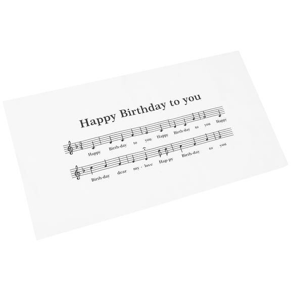 OFFIGAM Music Note Birthday Background Cloth Lightweight Polyester Wall Banner