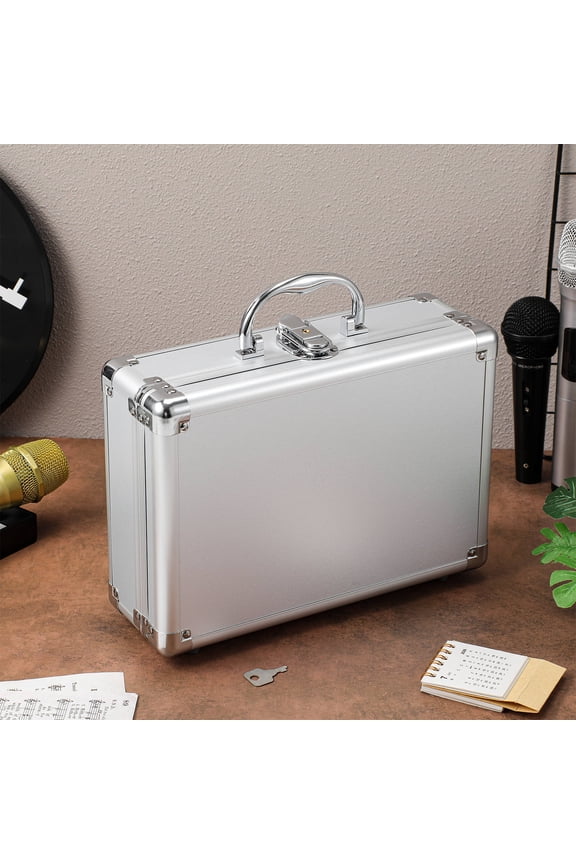Portable Aluminum Briefcase for Accessories with Hard Shell 1Pcs