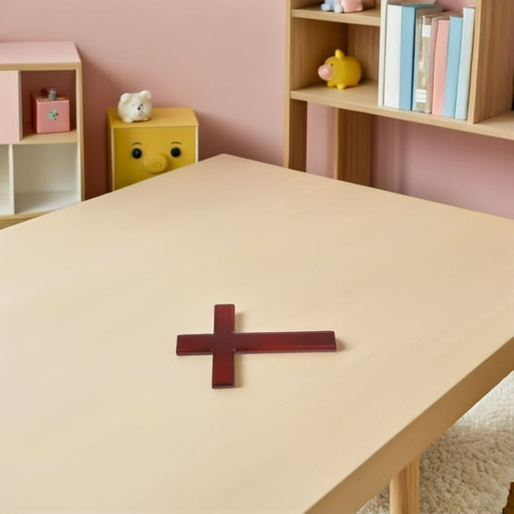 OFFIGAM Portable Decorative Wooden Cross Brown for Outdoor Activities and Home Decor, 1 Pack