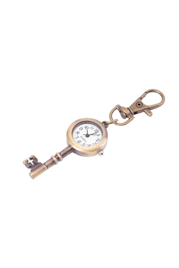 Retro Key Shape Portable Keychain Watch, Colorful Pendant Timepiece for Men and Women, 1 Piece Accessory