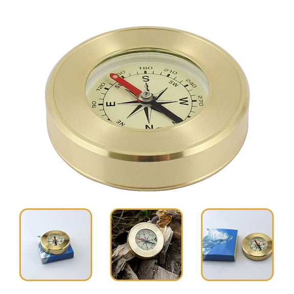 OFFIGAM Premium Golden Brass Outdoor Compass for Mountaineering and Survival Activities