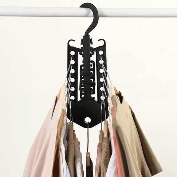 OFFIGAM Portable Towel Rack Folding Clothes Hanger Plastic Double Stack Use for Home Laundry 1Pack