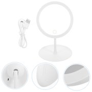 OFFIGAM Chargeable Makeup Mirror White with Non Slip Chassis and USB Recharge for Home Use